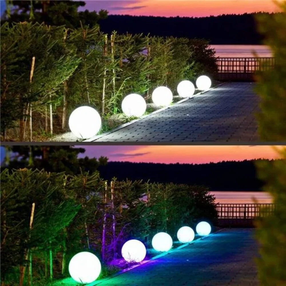 LED Ball Light, 6-Inch Rechargeable & Remote Control Globe Lights 16 RGB